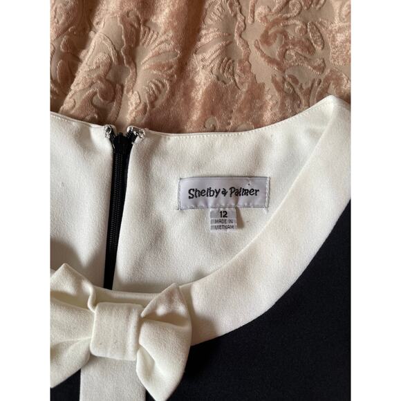 Vintage retro mod Chanel inspired black and‎ white dress size 12 - Picture 6 of 7